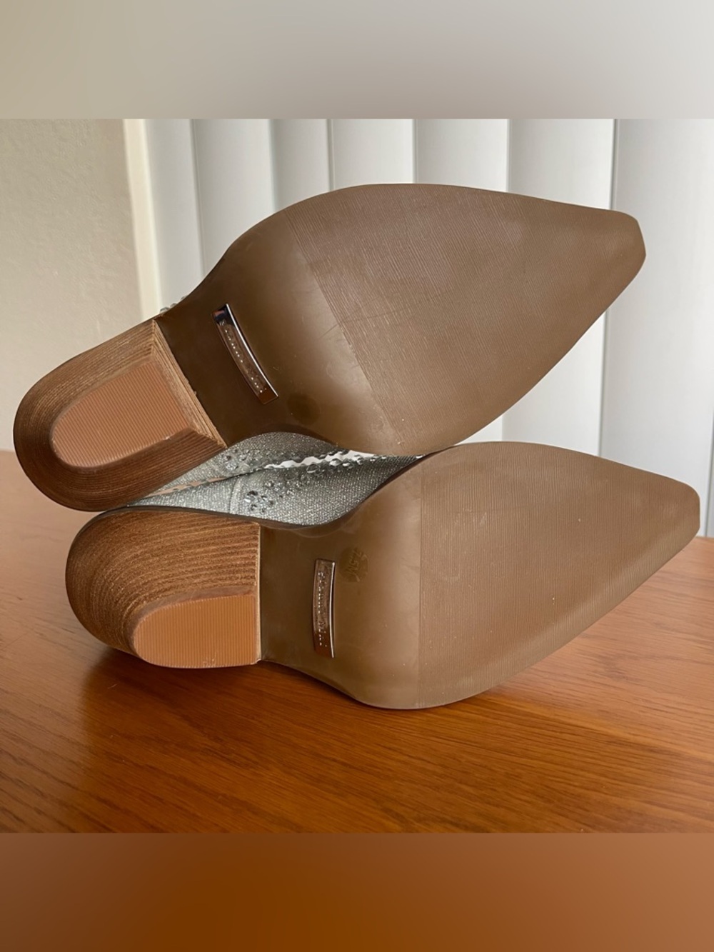 Gianni Bini Brees Rhinestone Metallic Western Booties Size 7.5 - Picture 13 of 16